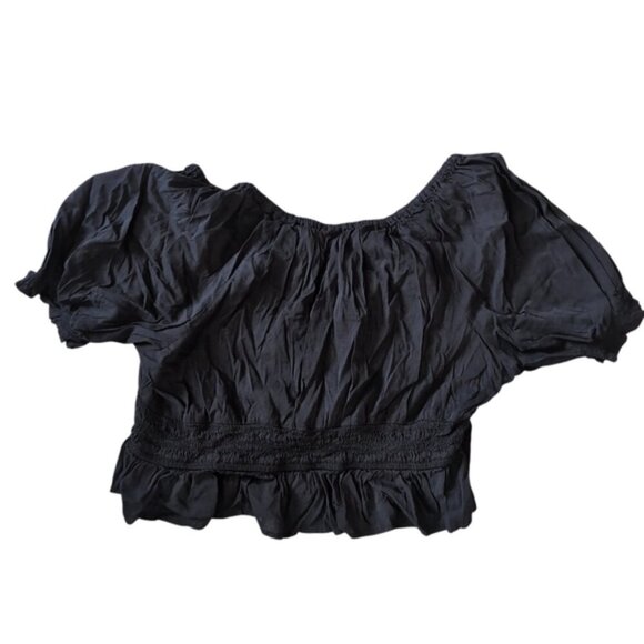 Old Navy Ruffle Coquette Prairie Cottage Whimsical Whimsigoth Poet Blouse 2X - Picture 3 of 6
